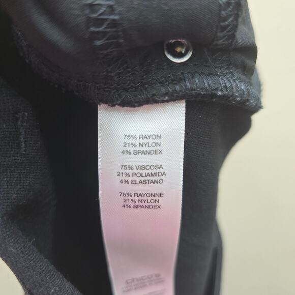 Chico's So Slimming Women's Ankle Pants Stretch Size 2 Short US Large/12 Work - Picture 5 of 6